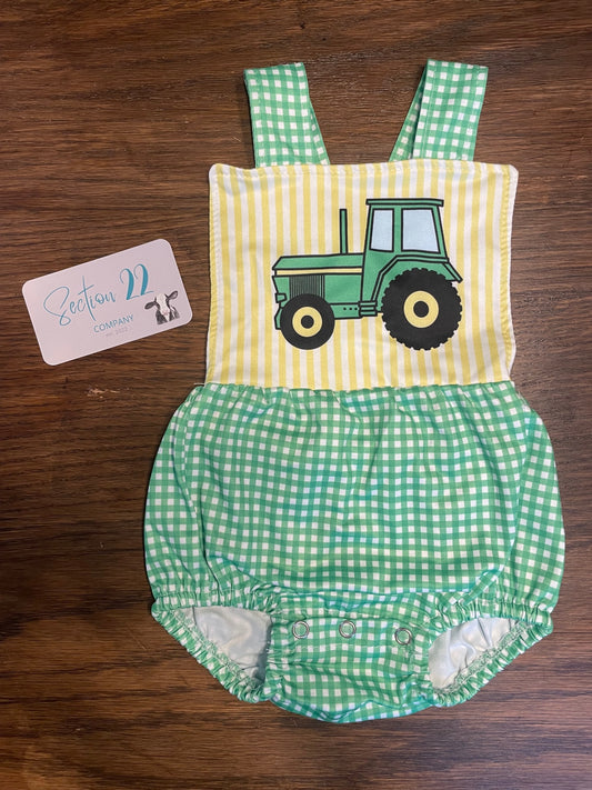 Girls Tractor Romper